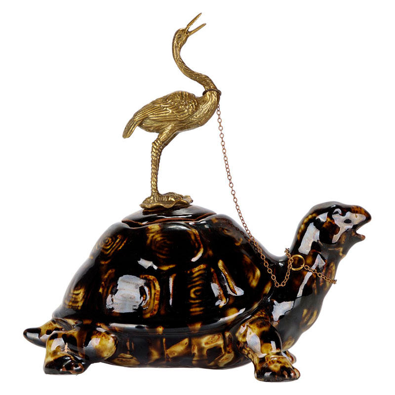 Чайник фарфоровый в виде черепахи Crane & Turtle Коричневый Золотой Чайник фарфоровый в виде черепахи Crane & Turtle Коричневый Золотой в Липецке | Loft Concept