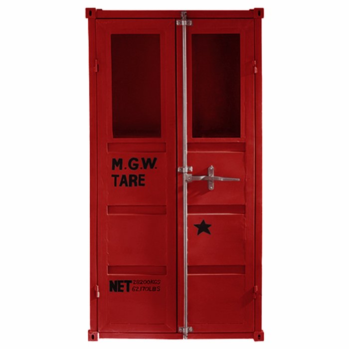Шкаф-витрина Sea Container Red M.G.W. Синий Бирюзовый Зеленый Желтый Оранжевый Красный Белый Серый Черный Шкаф-витрина Sea Container Red M.G.W. Синий Бирюзовый Зеленый Желтый Оранжевый Красный Белый Серый Черный в Липецке | Loft Concept