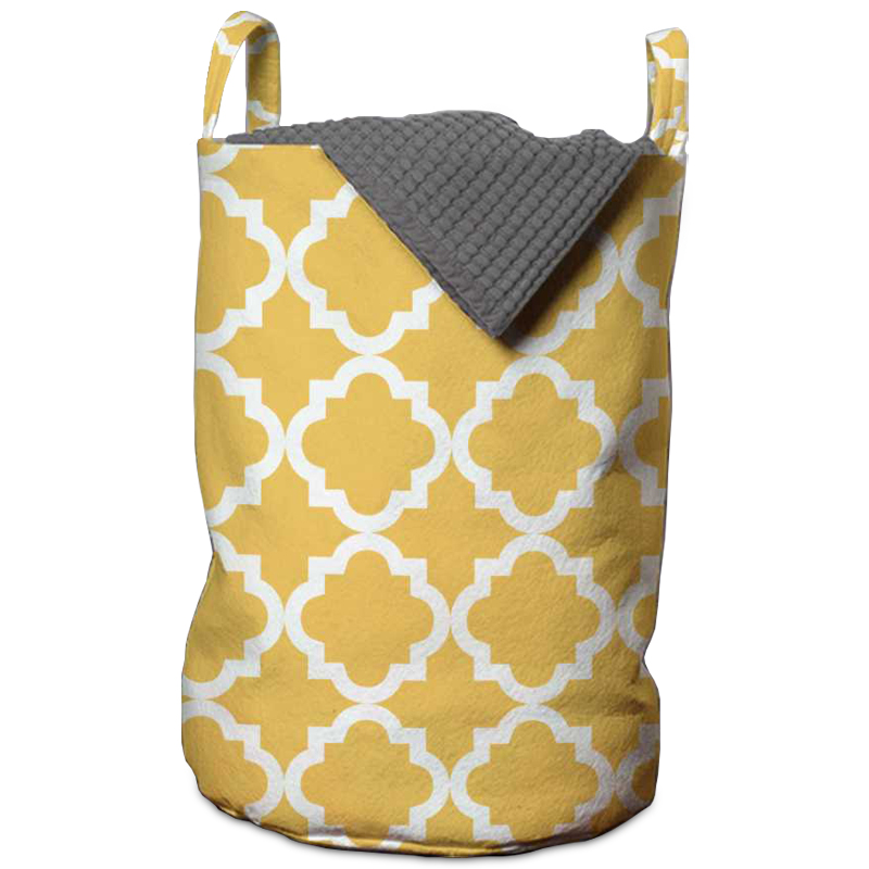 Корзина Yellow Ornament Basket Горчичный Корзина Yellow Ornament Basket Горчичный в Липецке | Loft Concept