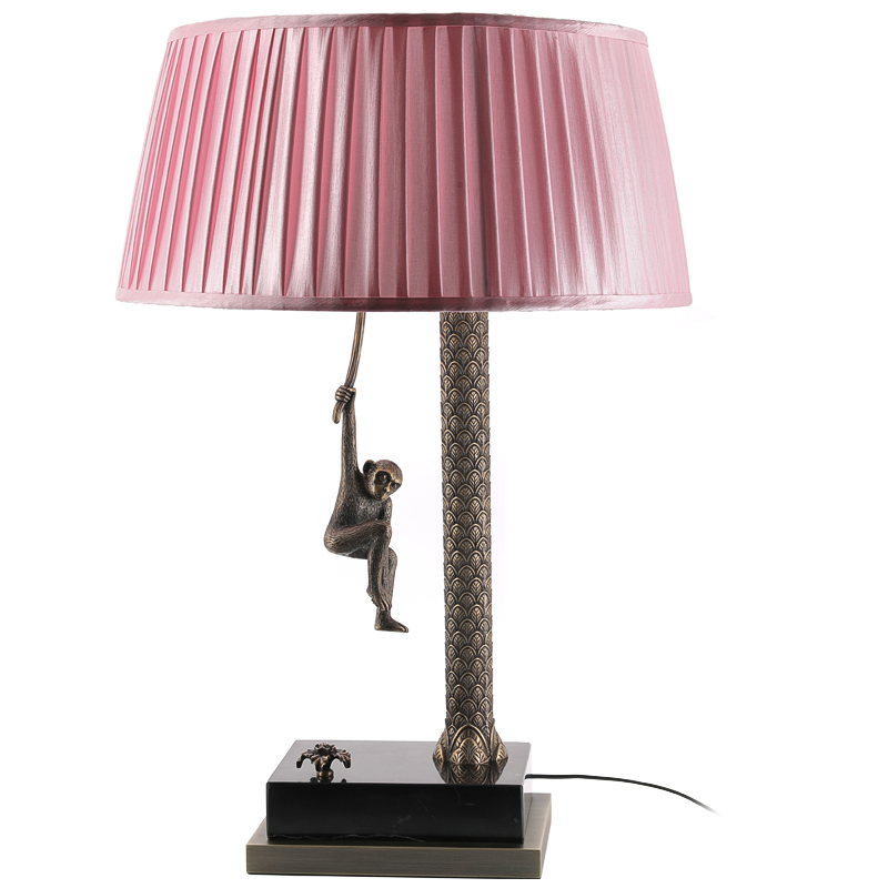 Настольная лампа Джунгли Table Lamp Jungle Pink Латунь Античная полированная Черный Мрамор Nero Розовый Настольная лампа Джунгли Table Lamp Jungle Pink Латунь Античная полированная Черный Мрамор Nero Розовый в Липецке | Loft Concept