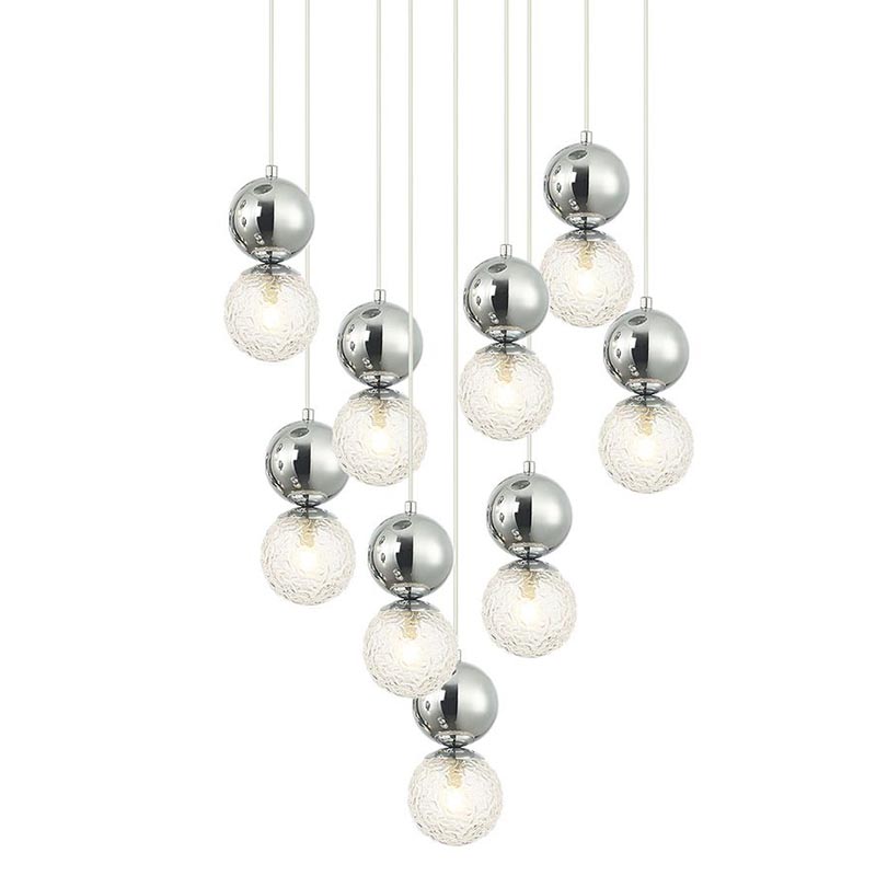 Люстра Lennert Chrome Cascade Chandelier Хром Прозрачное Стекло Люстра Lennert Chrome Cascade Chandelier Хром Прозрачное Стекло в Липецке | Loft Concept