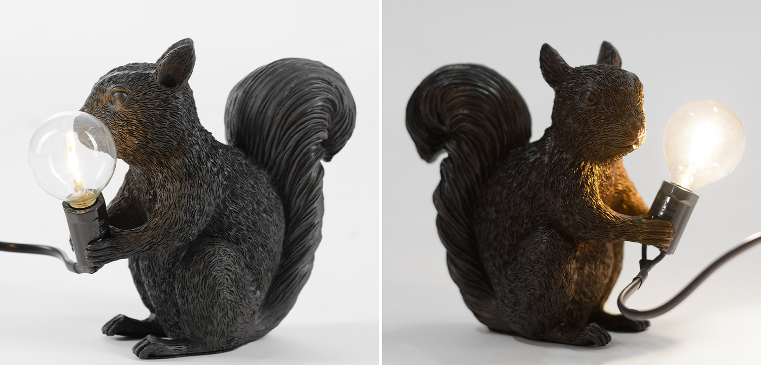 Настольная лампа Чёрная белка - фото