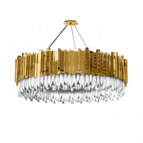 Люстра Empire Suspension MONDO Глянцевое золото Прозрачное Стекло в Липецке | Loft Concept 