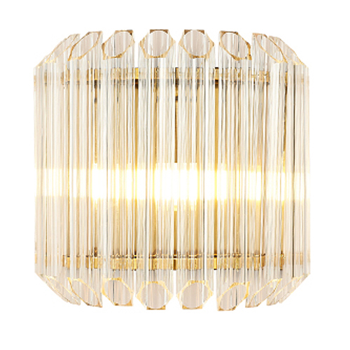 Бра Hexagon Wall Lamp прозрачное стекло Прозрачный Золотой Бра Hexagon Wall Lamp прозрачное стекло Прозрачный Золотой в Липецке | Loft Concept