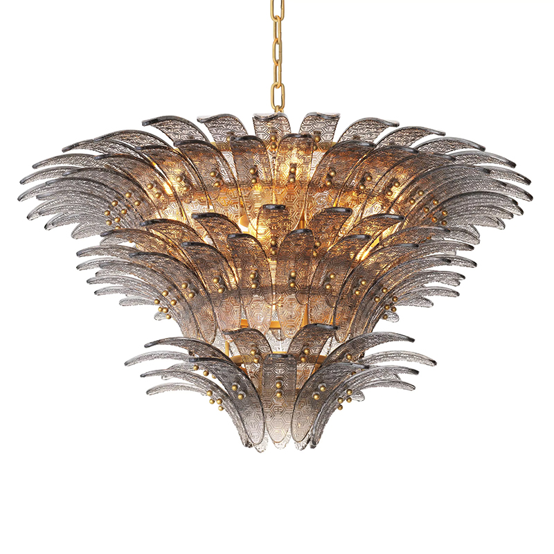 Люстра Philipp Plein Chandelier Bel Air L Латунь Серый Люстра Philipp Plein Chandelier Bel Air L Латунь Серый в Липецке | Loft Concept