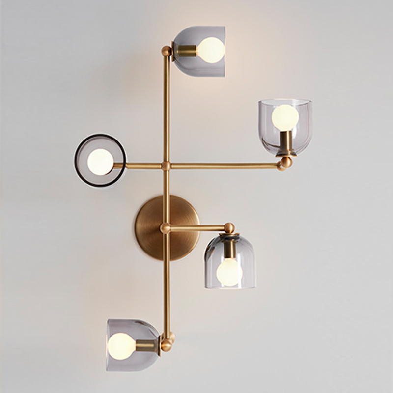 Бра Edie Sconce smok Латунь Стекло Смок Бра Edie Sconce smok Латунь Стекло Смок в Липецке | Loft Concept