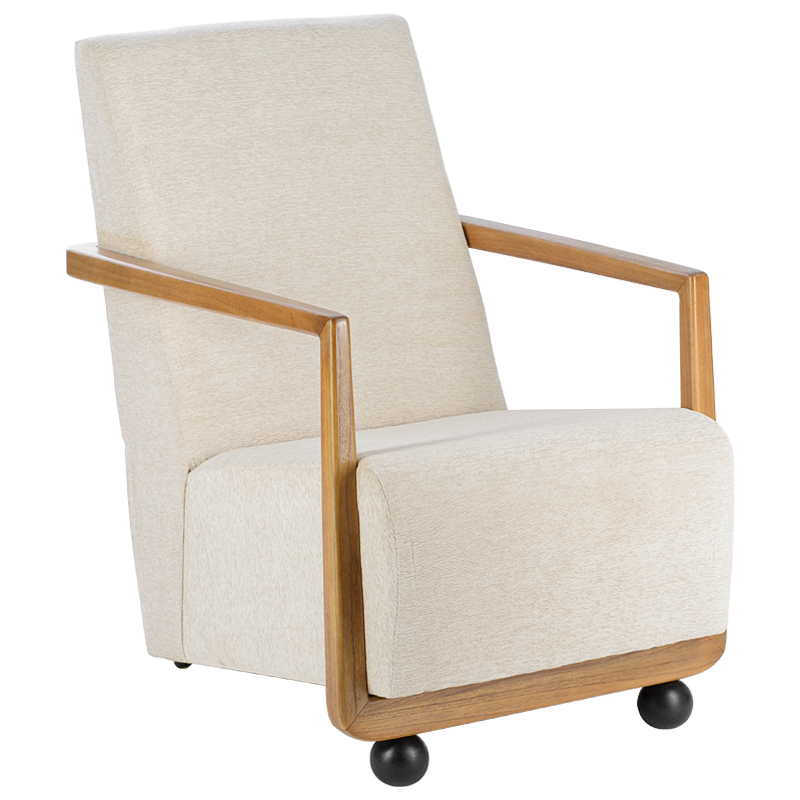 Кресло Stellan Armchair Бежевый Древесина Черный Кресло Stellan Armchair Бежевый Древесина Черный в Липецке | Loft Concept