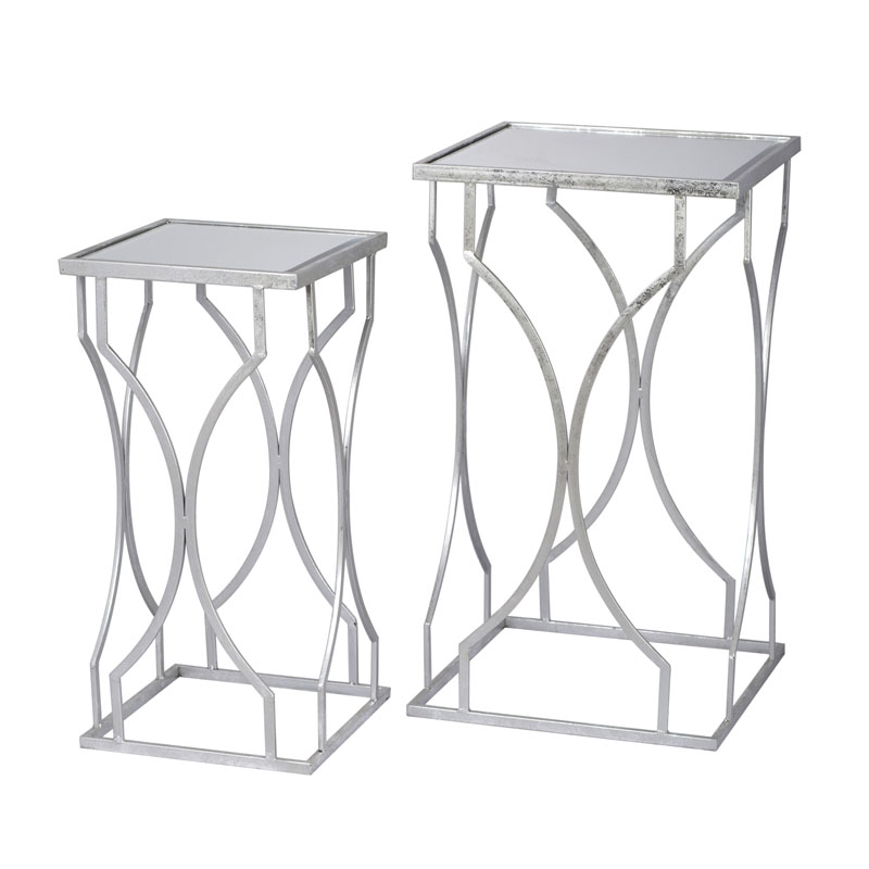 Комплект приставных столов Mirror Surface Table silver Серебряный Комплект приставных столов Mirror Surface Table silver Серебряный в Липецке | Loft Concept