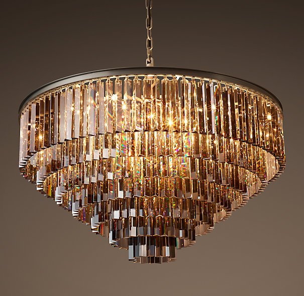 Люстра RH 1920s Odeon Smoke Glass Fringe Chandelier -80, 100 Черный Люстра RH 1920s Odeon Smoke Glass Fringe Chandelier -80, 100 Черный в Липецке | Loft Concept