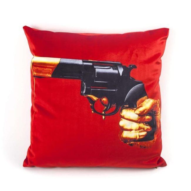 Подушка Seletti Cushion Revolver Toiletpaper Красный Подушка Seletti Cushion Revolver Toiletpaper Красный в Липецке | Loft Concept