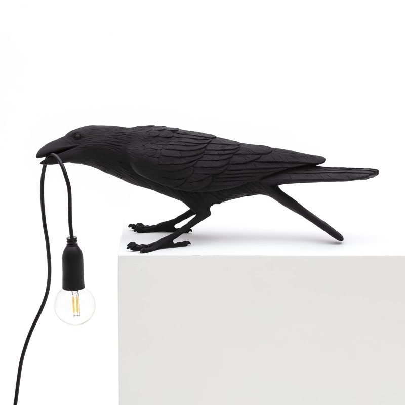 Настольная лампа Seletti Bird Lamp Black Playing Черный Настольная лампа Seletti Bird Lamp Black Playing Черный в Липецке | Loft Concept