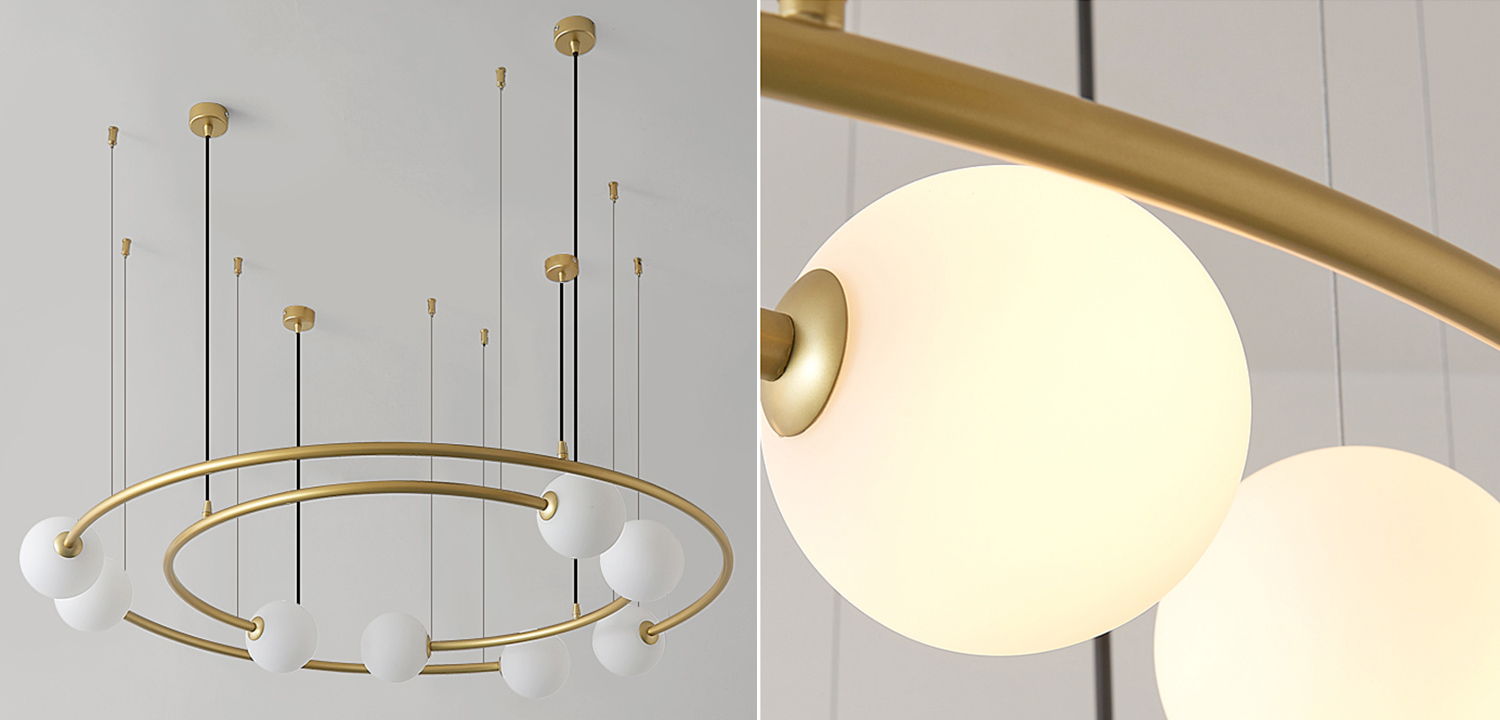 Люстра PLANETARY Ring Gold  - фото