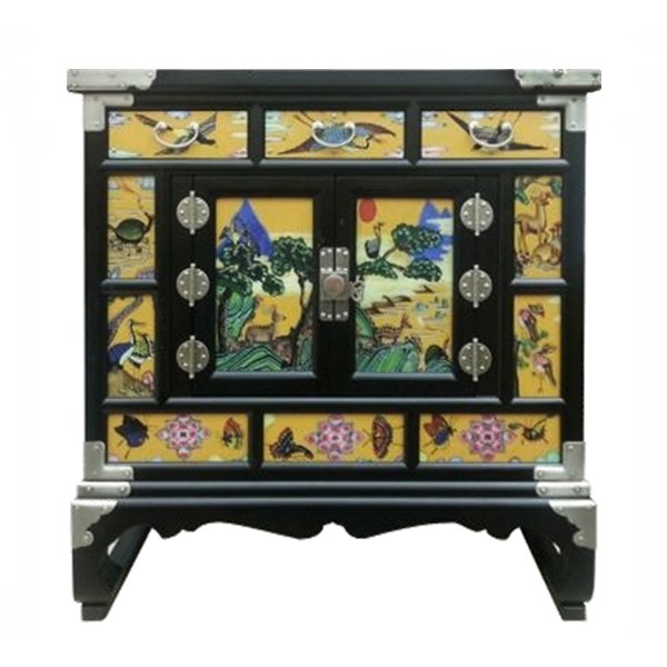 Китайский комод Chinoiserie chest of drawers yellow Желтый Черный Китайский комод Chinoiserie chest of drawers yellow Желтый Черный в Липецке | Loft Concept