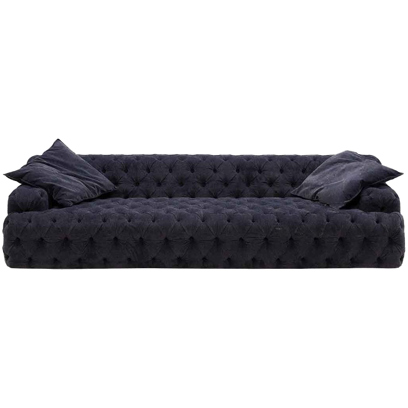 Трехместный диван темно-синий Campion Deep Blue Sofa Темно-синий Трехместный диван темно-синий Campion Deep Blue Sofa Темно-синий в Липецке | Loft Concept