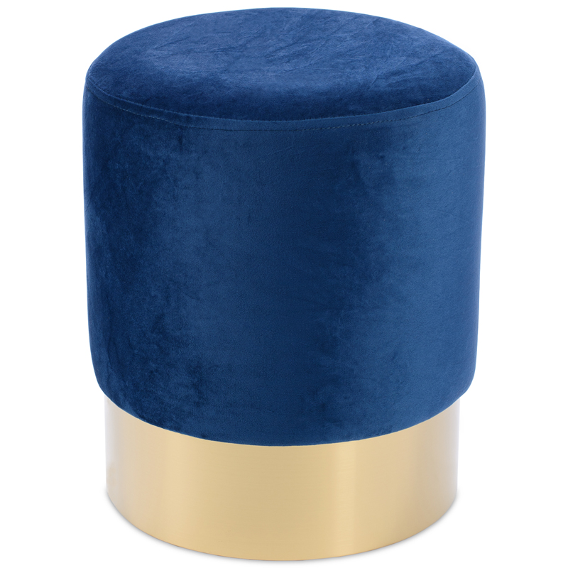 Пуф Una Puff blue Синий Золотой Пуф Una Puff blue Синий Золотой в Липецке | Loft Concept