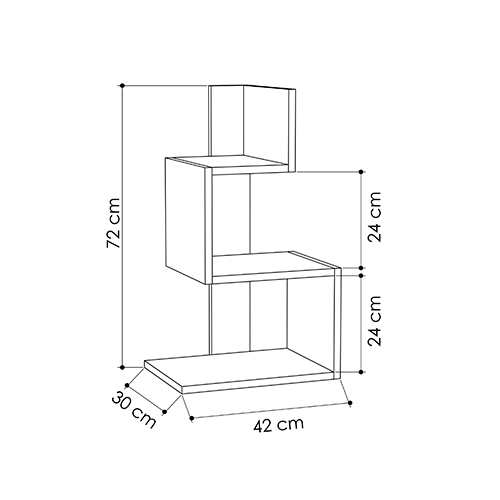 Стол приставной трехъярусный белого цвета ROSIE SIDE TABLE WHITE OAK Стол приставной трехъярусный белого цвета ROSIE SIDE TABLE WHITE OAK в Липецке
