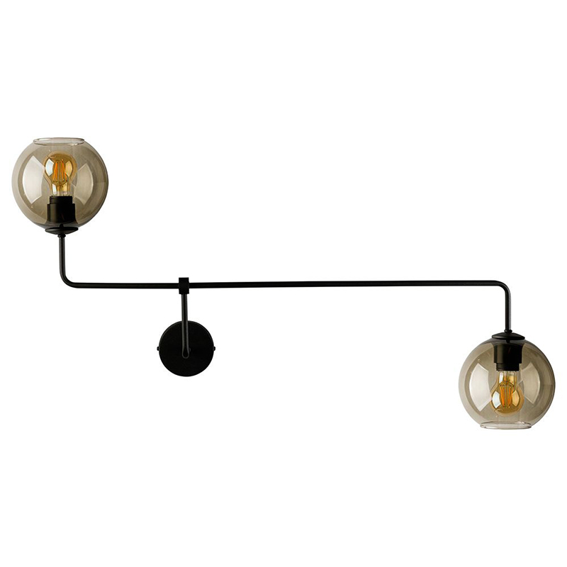 Бра Franco Wall Lamp Duo Черный Янтарный Бра Franco Wall Lamp Duo Черный Янтарный в Липецке | Loft Concept