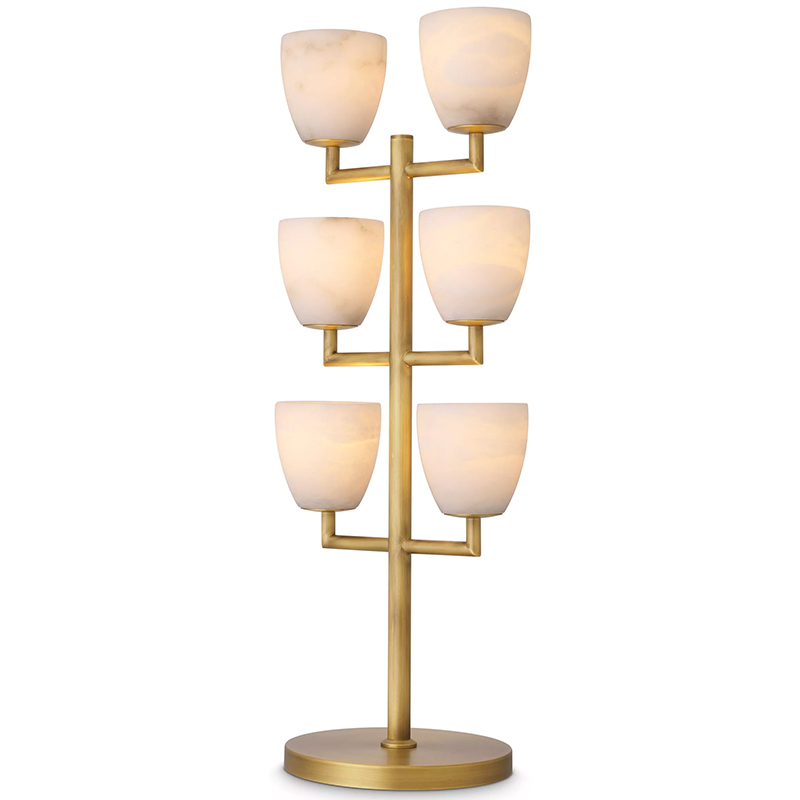 Настольная лампа Eichholtz Table Lamp Valerius Белый Латунь Бежевый Настольная лампа Eichholtz Table Lamp Valerius Белый Латунь Бежевый в Липецке | Loft Concept