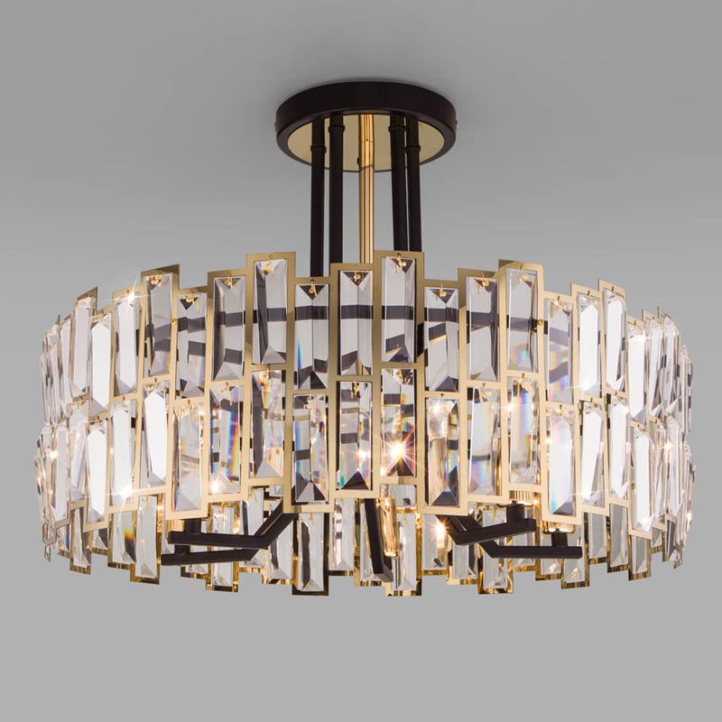 Потолочная люстра Darkness Chandelier gold 53 Черный Прозрачный (Transparent) Золотой Потолочная люстра Darkness Chandelier gold 53 Черный Прозрачный (Transparent) Золотой в Липецке | Loft Concept
