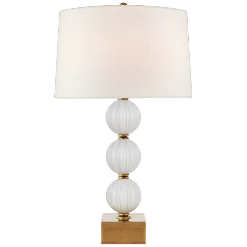 Настольная лампа SAZERAC LARGE TABLE LAMP White Белый Латунь Бежевый Настольная лампа SAZERAC LARGE TABLE LAMP White Белый Латунь Бежевый в Липецке | Loft Concept