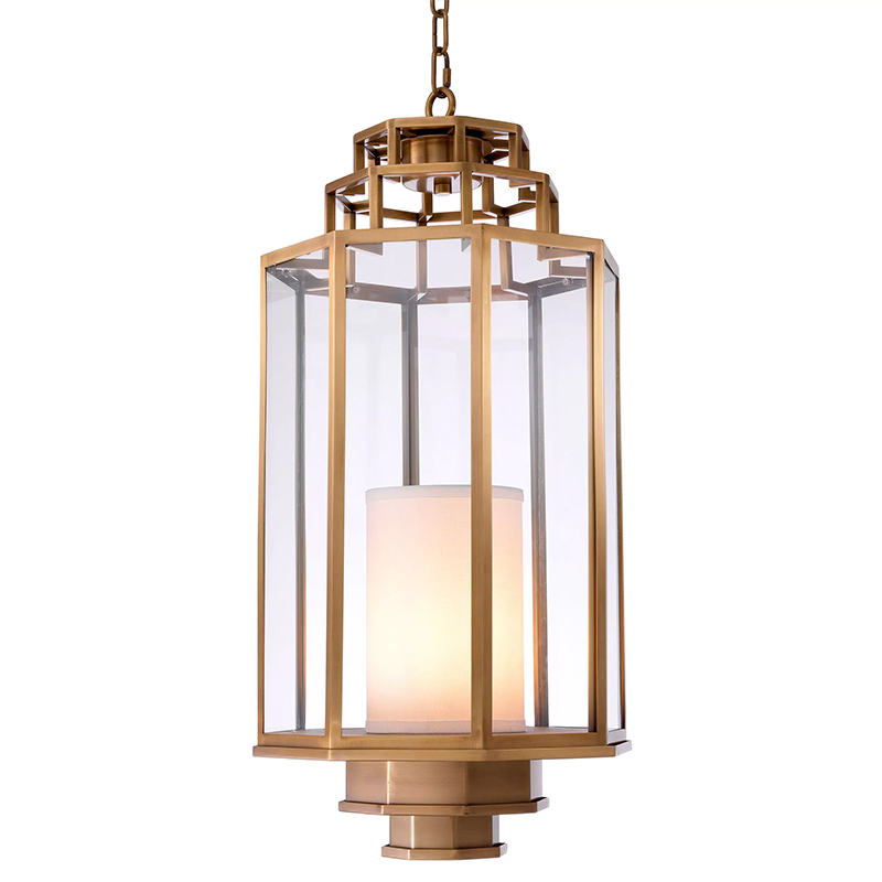 Подвесной светильник Eichholtz Lantern Monticello M Прозрачное Стекло Латунь Белый Подвесной светильник Eichholtz Lantern Monticello M Прозрачное Стекло Латунь Белый в Липецке | Loft Concept