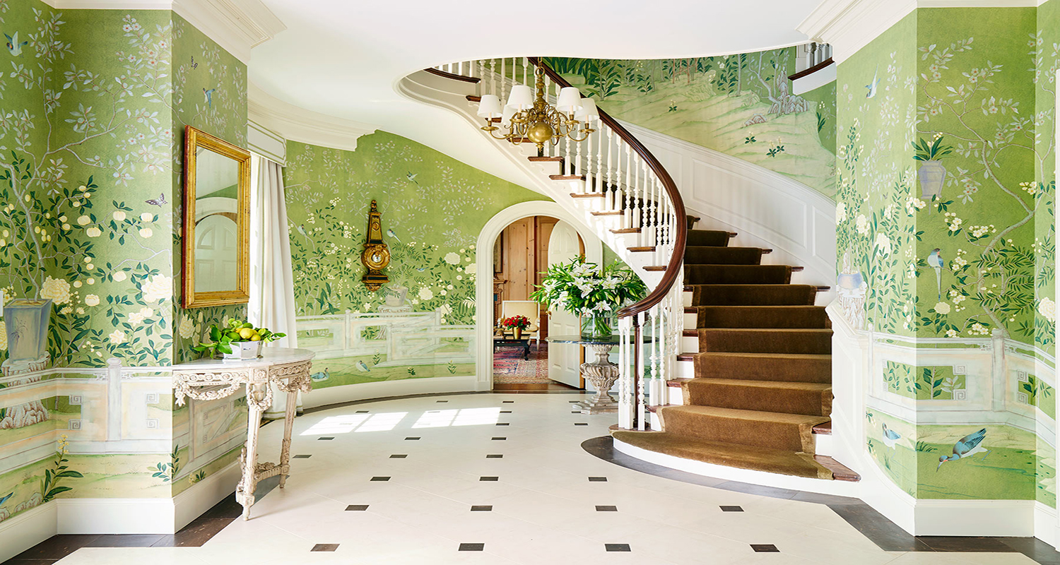 Обои ручная роспись Temple Newsam Moss Green - фото №1