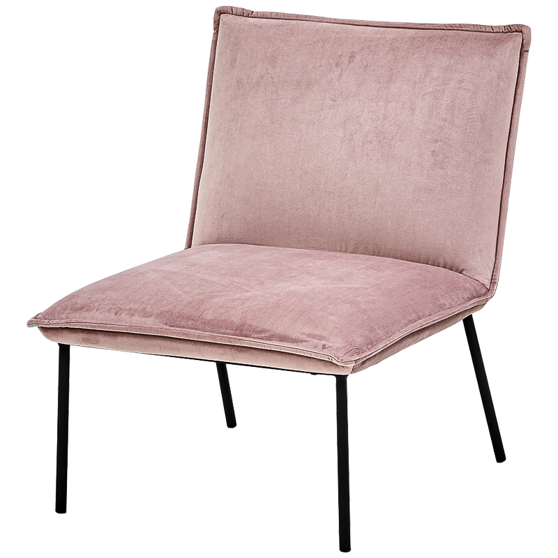 Кресло Corner Armchair Single pink Розовый пастельный Черный Кресло Corner Armchair Single pink Розовый пастельный Черный в Липецке | Loft Concept