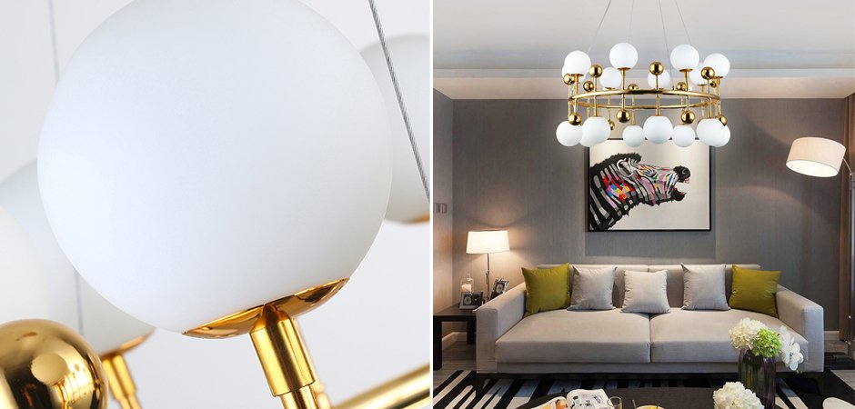Люстра Milk Bubble Ring Chandelier Люстра Milk Bubble Ring Chandelier - Loft-Concept в Липецке
