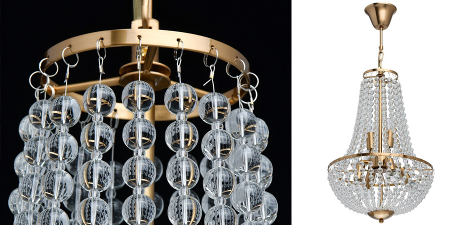 Люстра Virginia Clear Beads Chandelier Gold Люстра Virginia Clear Beads Chandelier Gold - Loft-Concept в Липецке