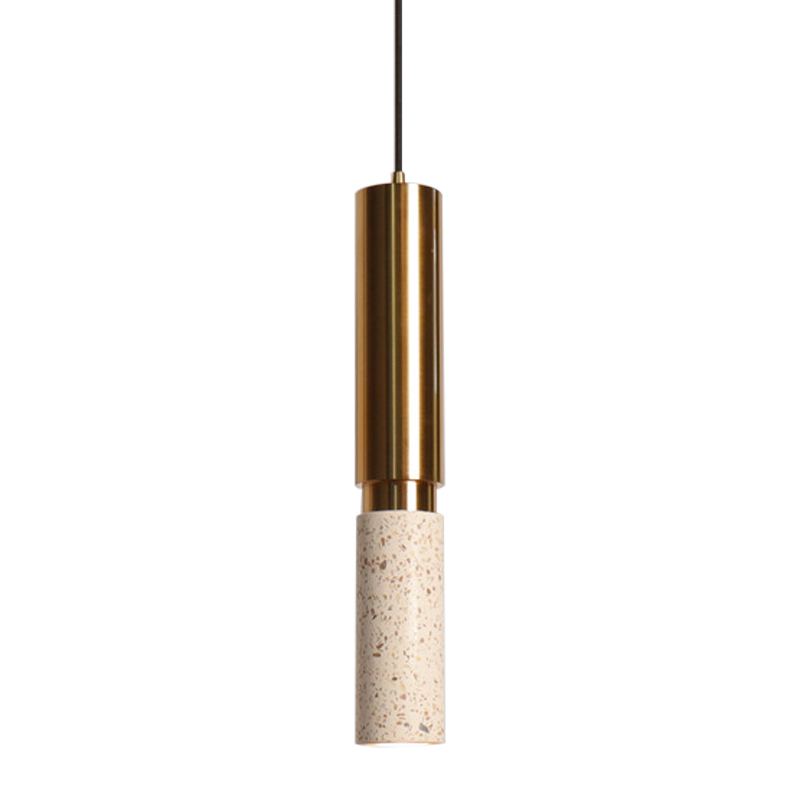 Светильник с цилиндрический плафоном Cylindrical Pendant Lamp Marble Латунь Белый Бежевый Черный Мрамор Nero Зеленый Светильник с цилиндрический плафоном Cylindrical Pendant Lamp Marble Латунь Белый Бежевый Черный Мрамор Nero Зеленый в Липецке | Loft Concept