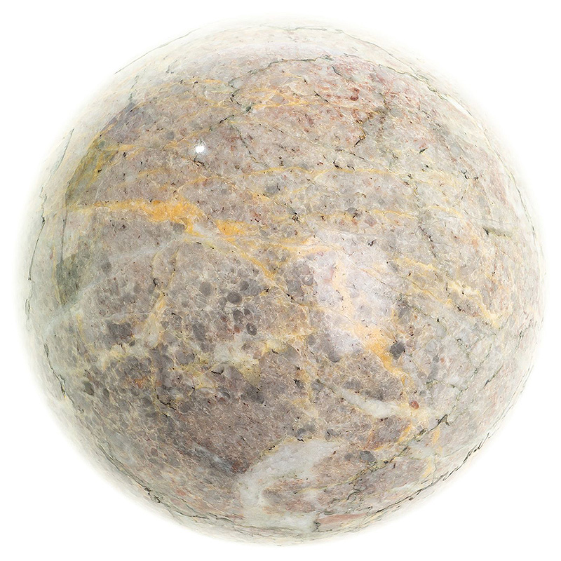 Шар декоративный из натурального камня Креноид Natural Stone Spheres Бежево-серый Желтый Белый Шар декоративный из натурального камня Креноид Natural Stone Spheres Бежево-серый Желтый Белый в Липецке | Loft Concept