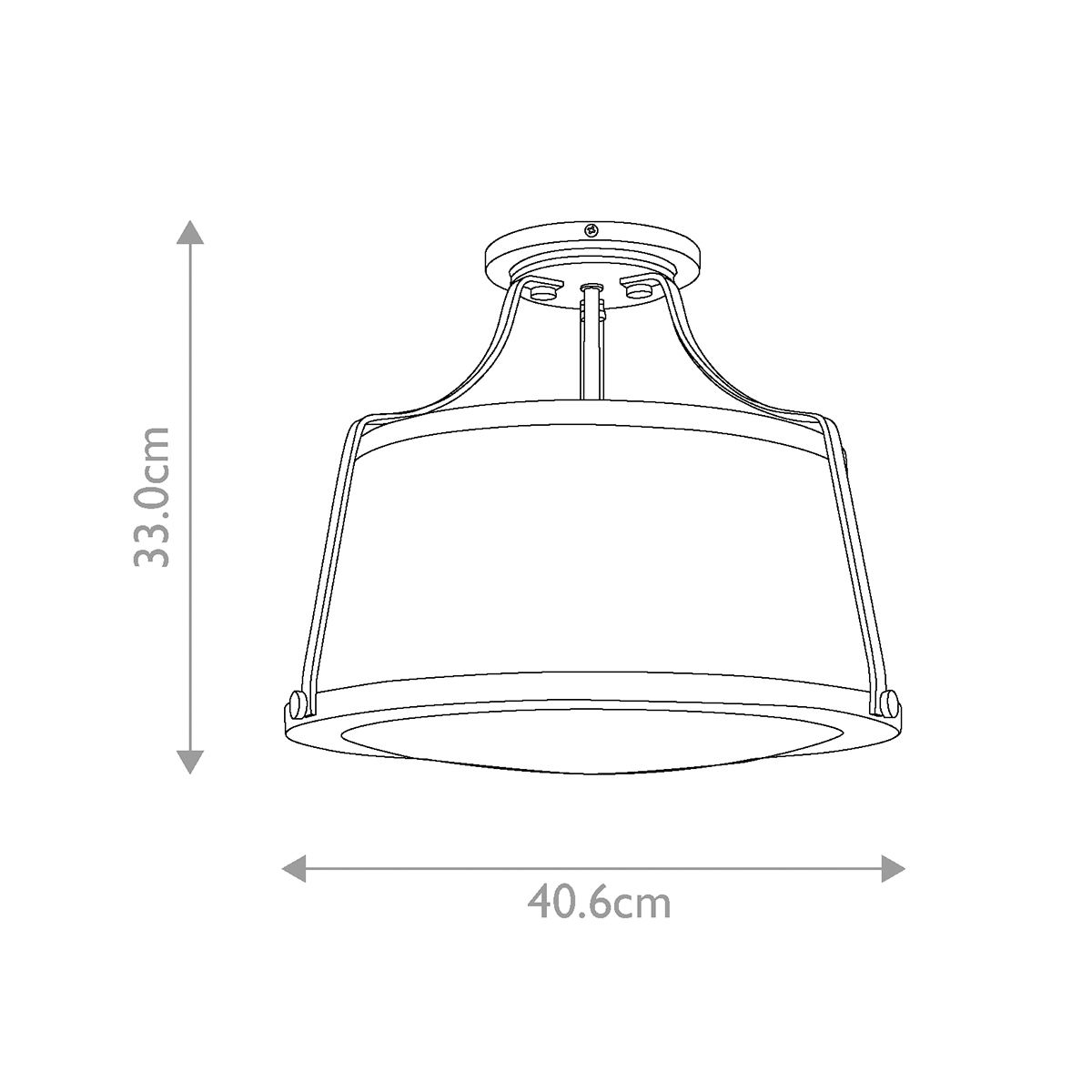Потолочный светильник со светлым текстильным абажуром Hinkley в Липецке