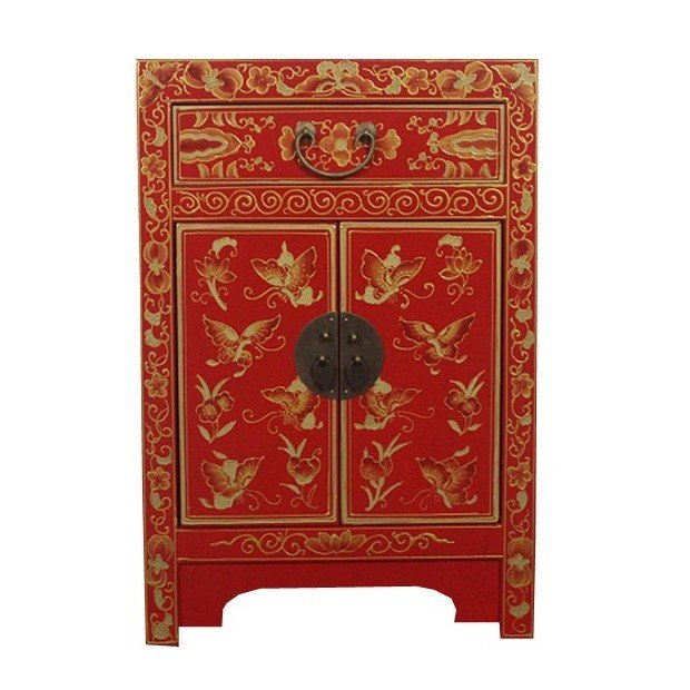 Тумба Chinese Painting Butterflies Red Красный Золотой Тумба Chinese Painting Butterflies Red Красный Золотой в Липецке | Loft Concept
