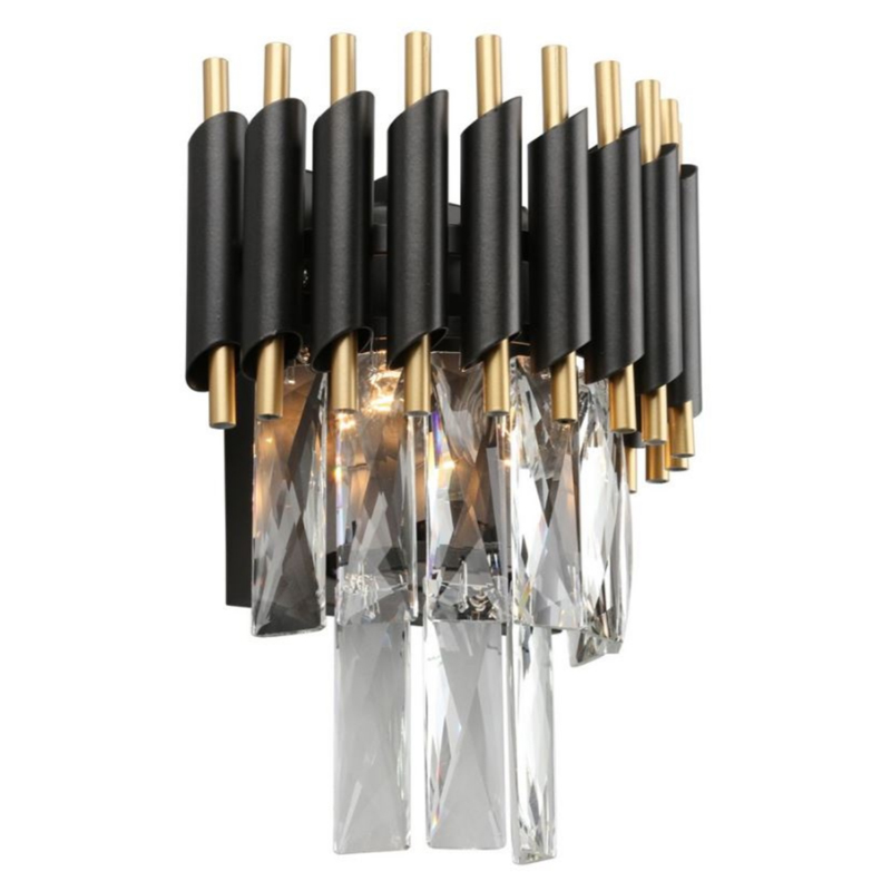 Бра Black Chandelier Crystal Черный Прозрачное Стекло Золотой Бра Black Chandelier Crystal Черный Прозрачное Стекло Золотой в Липецке | Loft Concept