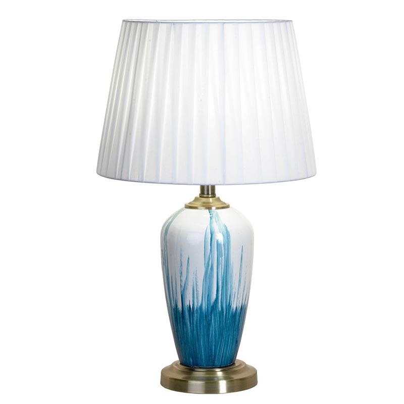 Настольная лампа Adali Table Lamp Белый Светло-синий Настольная лампа Adali Table Lamp Белый Светло-синий в Липецке | Loft Concept