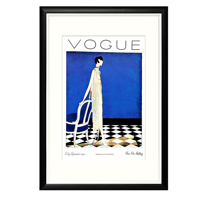Постер Vogue September 1925 Синий Черный Белый Постер Vogue September 1925 Синий Черный Белый в Липецке | Loft Concept