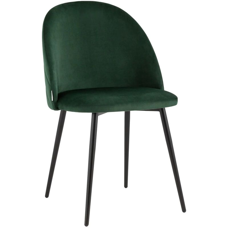 Стул Зеленый Велюр Miruna Leaf Chair Зеленый Черный Стул Зеленый Велюр Miruna Leaf Chair Зеленый Черный в Липецке | Loft Concept