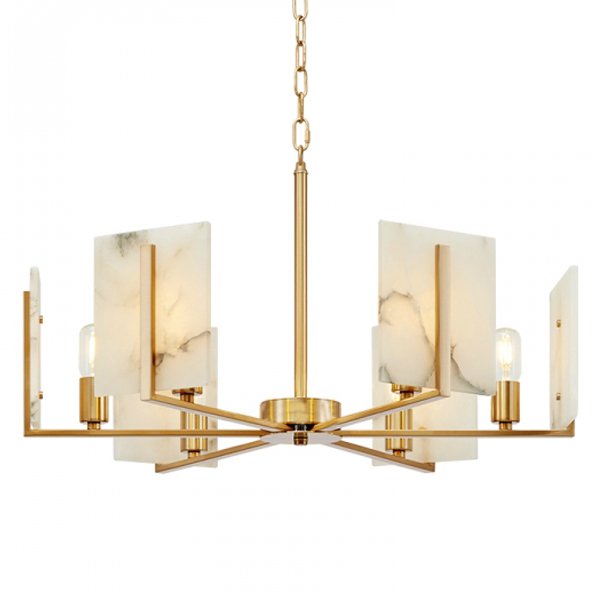 Люстра Marble square Chandelier Латунь Люстра Marble square Chandelier Латунь в Липецке | Loft Concept
