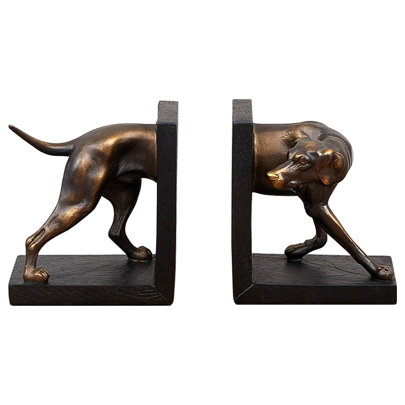 Держатель для книг Dog Book Holder Бронза Черный Держатель для книг Dog Book Holder Бронза Черный в Липецке | Loft Concept