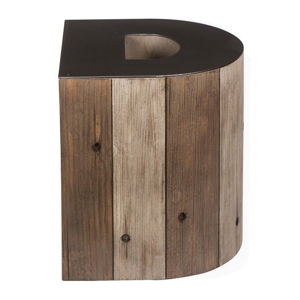 Столик Wooden Alphabet D Side Table Графит Коричневый Столик Wooden Alphabet D Side Table Графит Коричневый в Липецке | Loft Concept