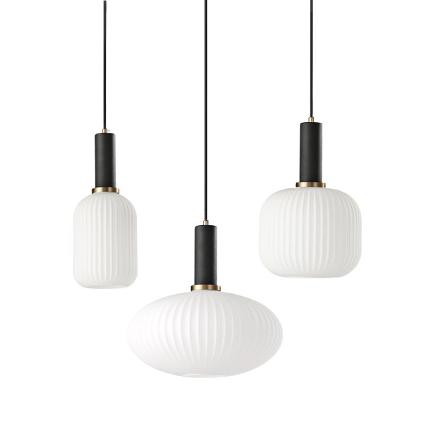 Подвесной светильник Ferm Living chinese lantern Белый Черный Подвесной светильник Ferm Living chinese lantern Белый Черный в Липецке | Loft Concept