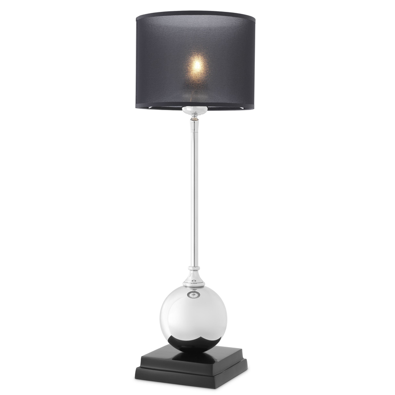 Настольная лампа Eichholtz Table Lamp Carnivale Никель Черный Настольная лампа Eichholtz Table Lamp Carnivale Никель Черный в Липецке | Loft Concept