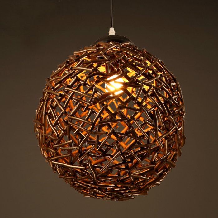 Подвесной светильник Old Wicker Pendant Sphere Подвесной светильник Old Wicker Pendant Sphere в Липецке | Loft Concept