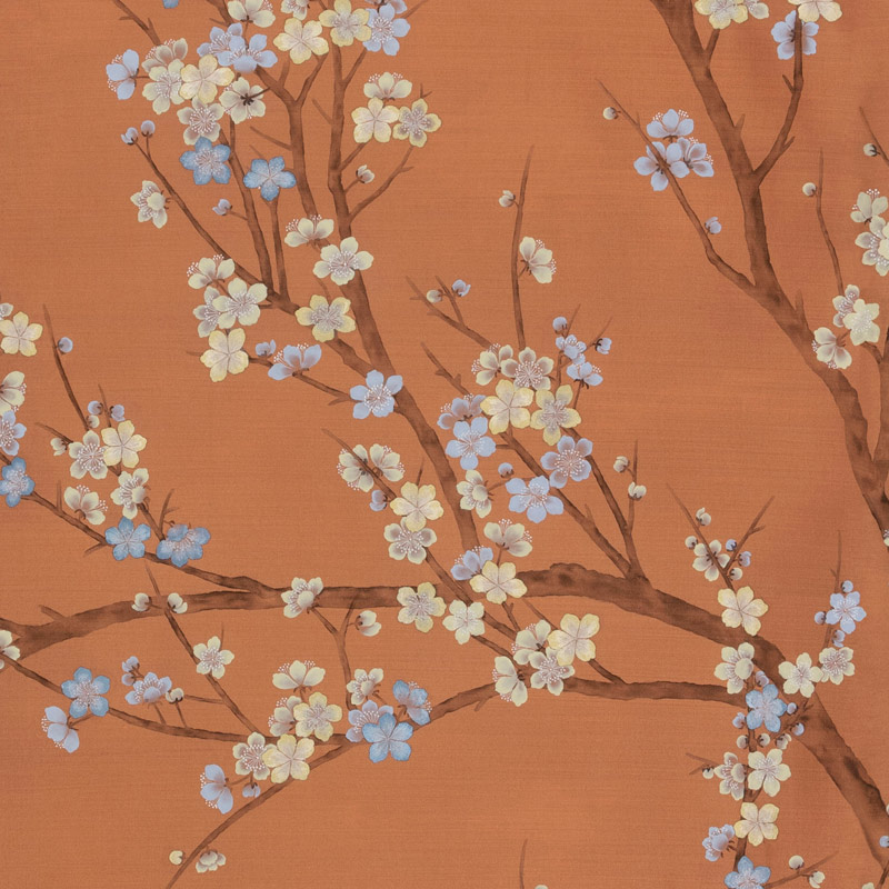 Обои ручная роспись Nara Original colourway on Bronze metallic silk Обои ручная роспись Nara Original colourway on Bronze metallic silk в Липецке | Loft Concept