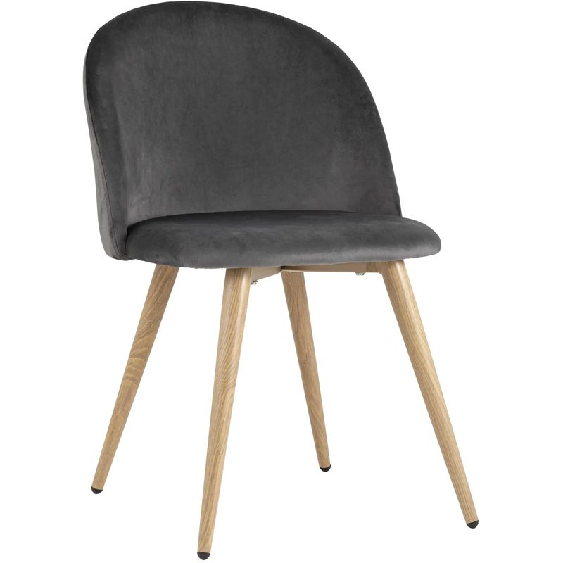 Стул Miruna Chair II Серый Велюр Серый Древесина Стул Miruna Chair II Серый Велюр Серый Древесина в Липецке | Loft Concept