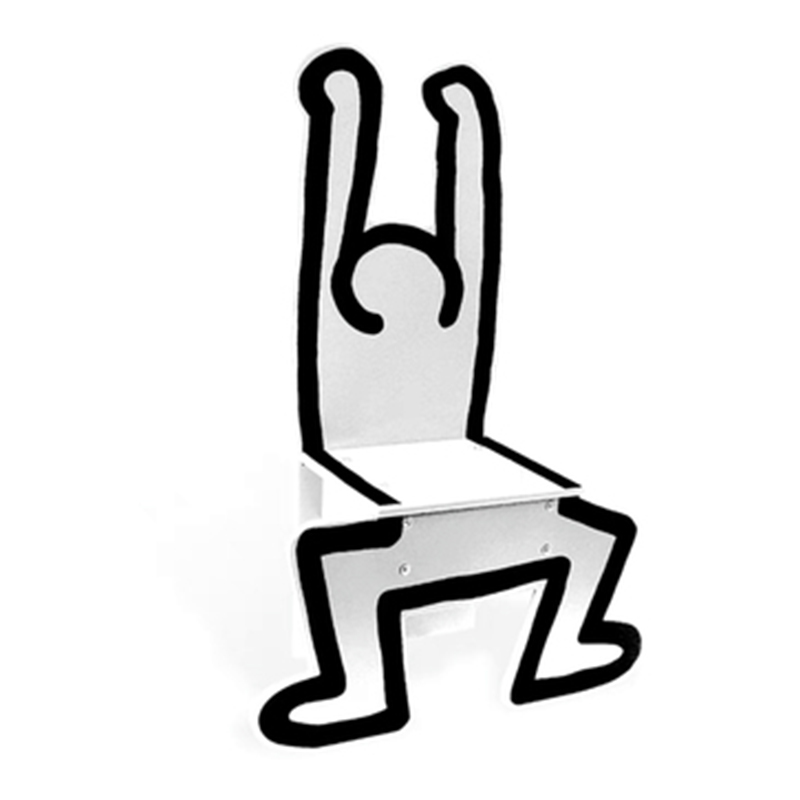 Детский стул Chaise Keith Haring Dancer Vilac Белый Белый Детский стул Chaise Keith Haring Dancer Vilac Белый Белый в Липецке | Loft Concept