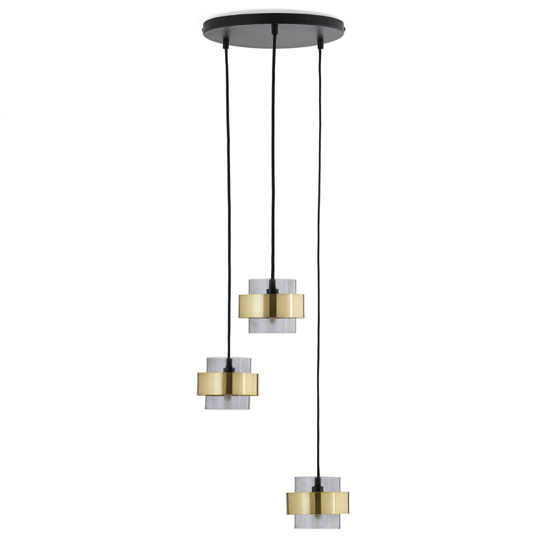 Люстра Truvor Chandelier Стекло Смок Латунь Люстра Truvor Chandelier Стекло Смок Латунь в Липецке | Loft Concept