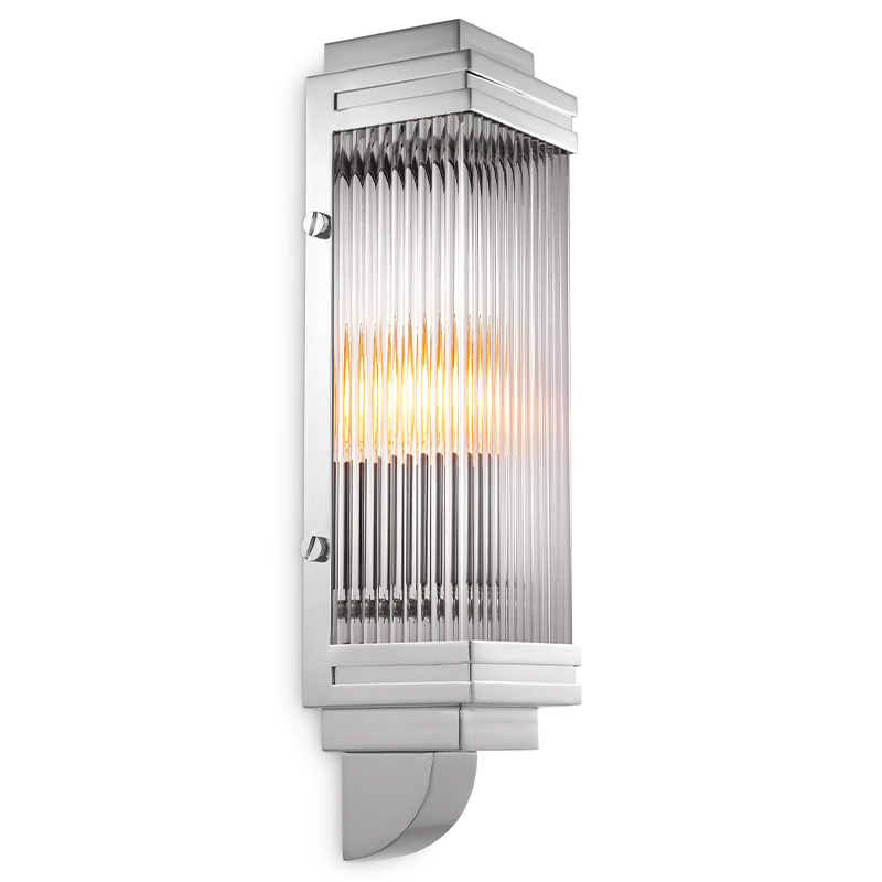 Бра Eichholtz Wall Lamp Bassett Nickel Прозрачное Стекло Никель Бра Eichholtz Wall Lamp Bassett Nickel Прозрачное Стекло Никель в Липецке | Loft Concept