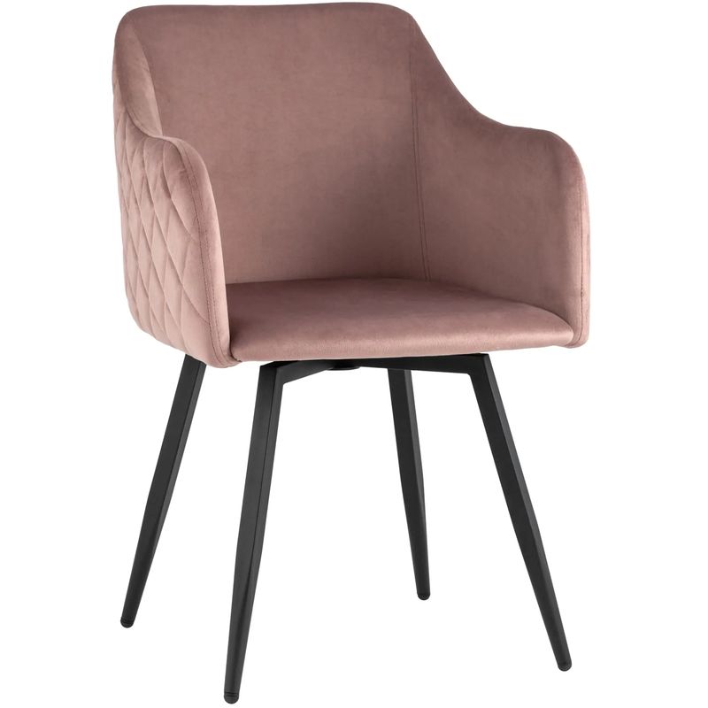 Стул Вращающийся Nika Chair Цвет Пыльная Роза Розовый пастельный Черный Стул Вращающийся Nika Chair Цвет Пыльная Роза Розовый пастельный Черный в Липецке | Loft Concept