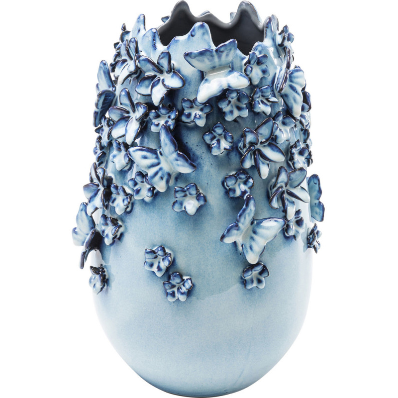 Ваза Blue & white Butterflies vase Голубой Ваза Blue & white Butterflies vase Голубой в Липецке | Loft Concept